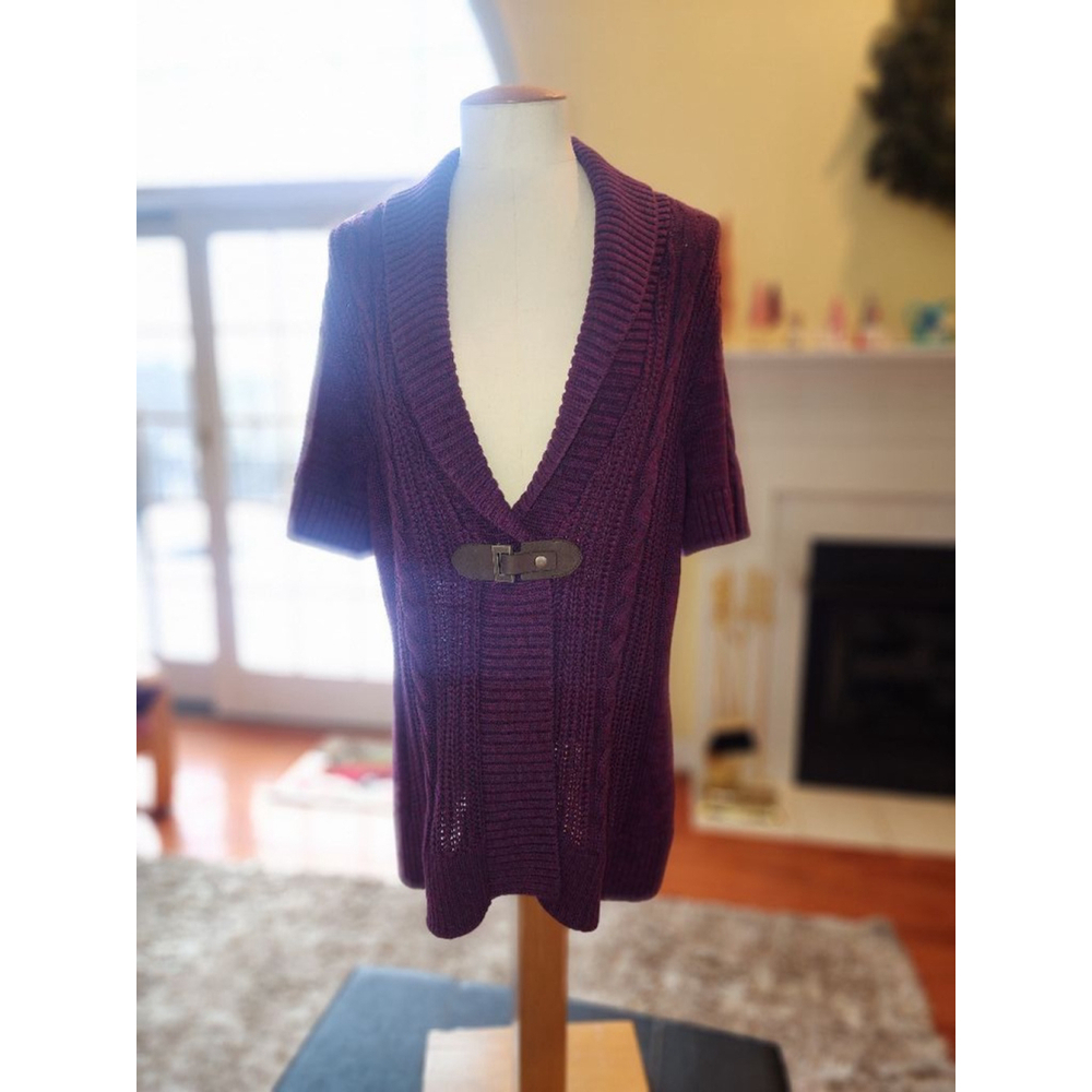 Women's Christopher & Banks Petite Sweater Purple P/L